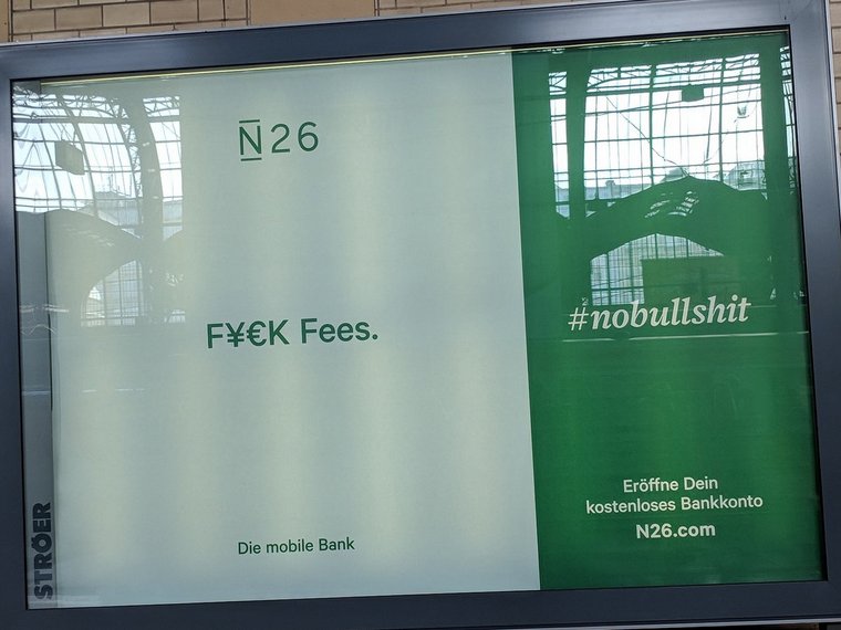 Реклама немецкого онлайн-банка n26